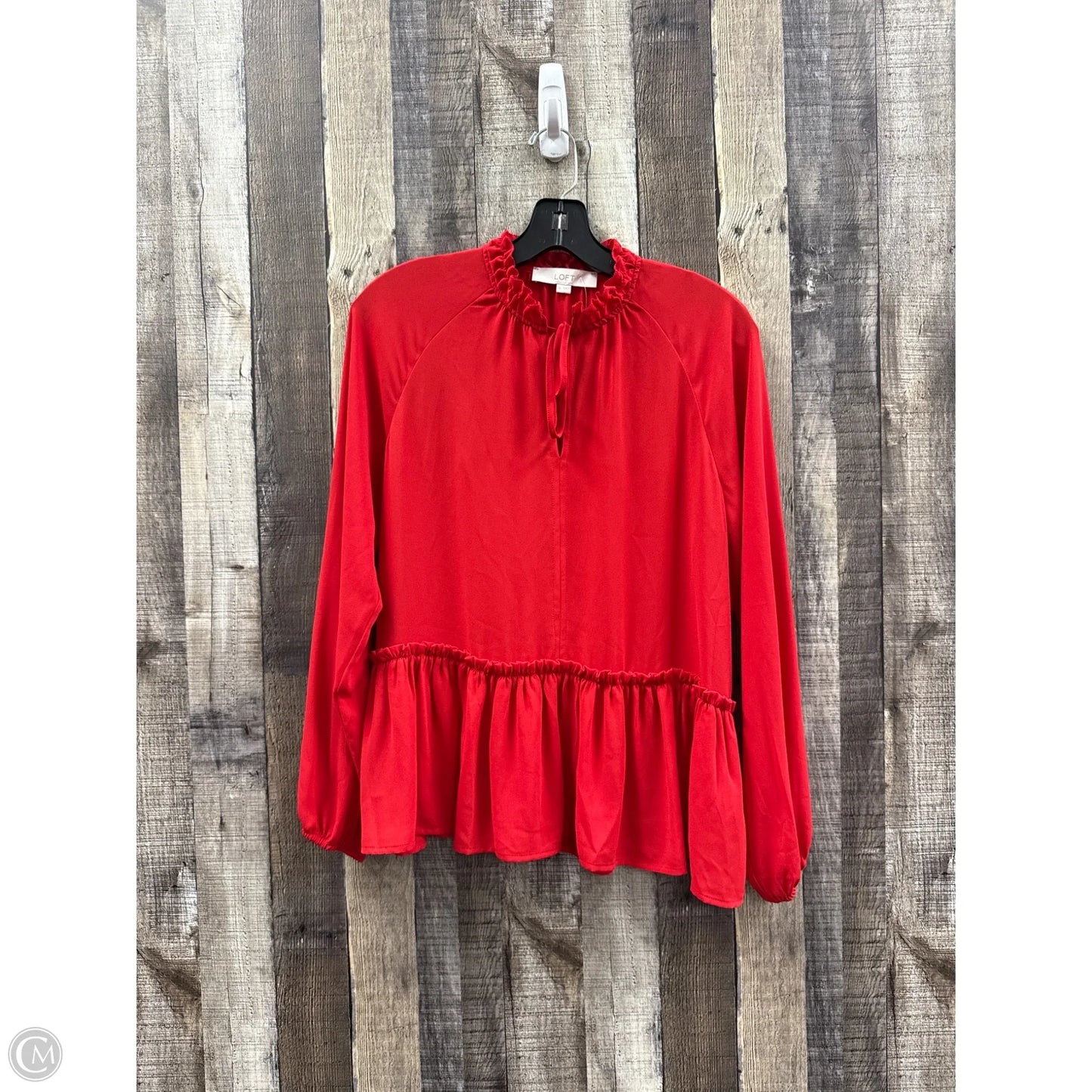 Top Long Sleeve By Loft In Red, Size: Xs