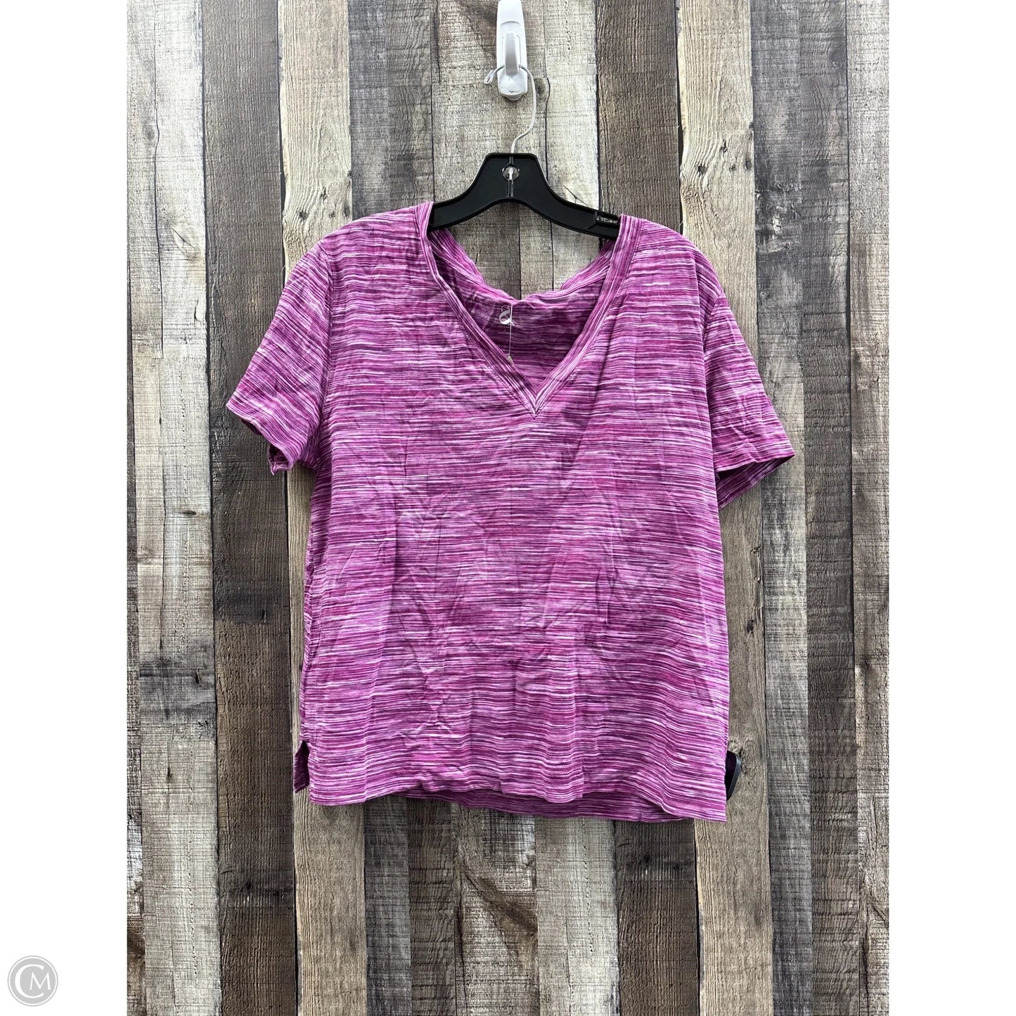 Top Short Sleeve By Lou And Grey In Maroon, Size: L