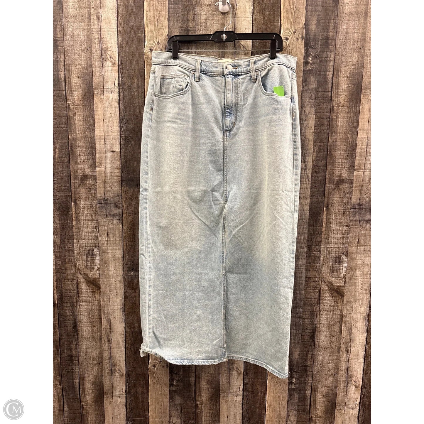 Skirt Maxi By Universal Thread In Blue Denim, Size: 14