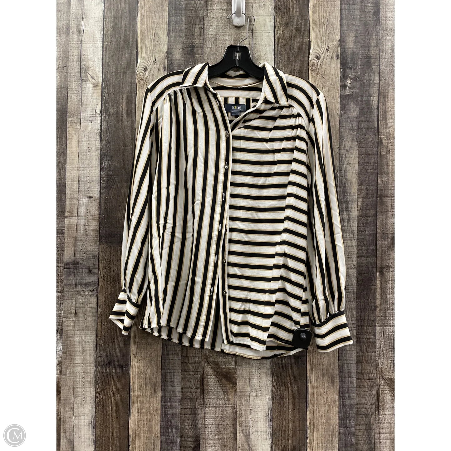 Top Long Sleeve By Maeve In Striped Pattern, Size: Xs