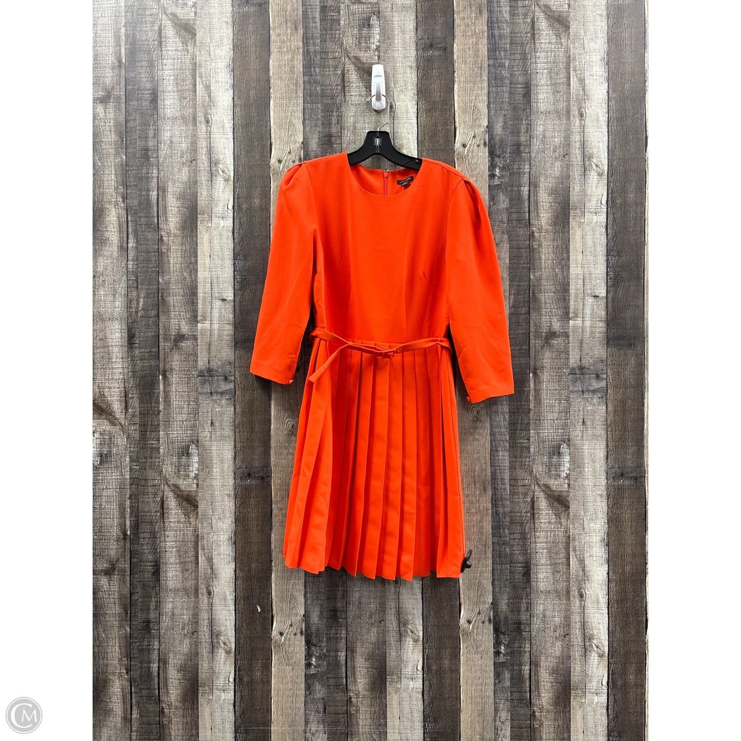 Dress Casual Midi By Ann Taylor In Orange, Size: Xs