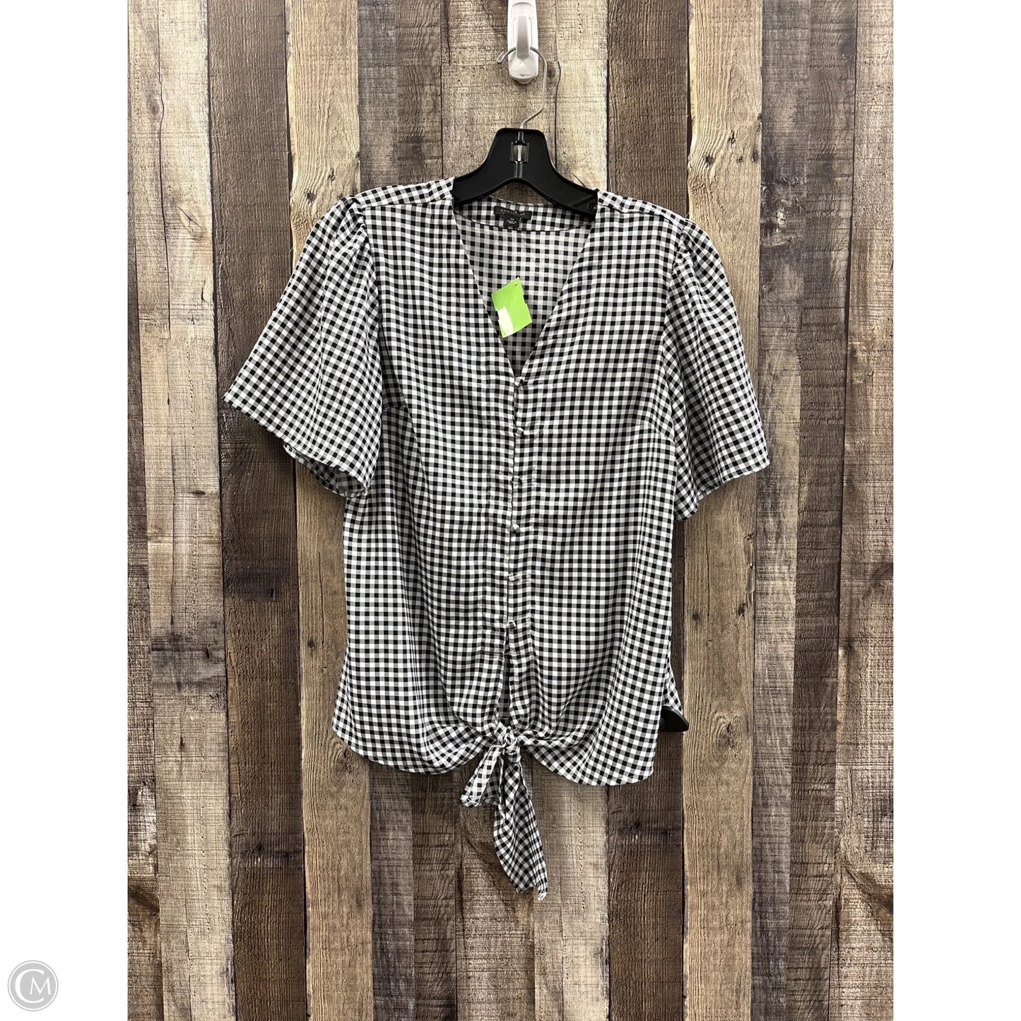 Top Short Sleeve By Ann Taylor In Black & White, Size: Xs