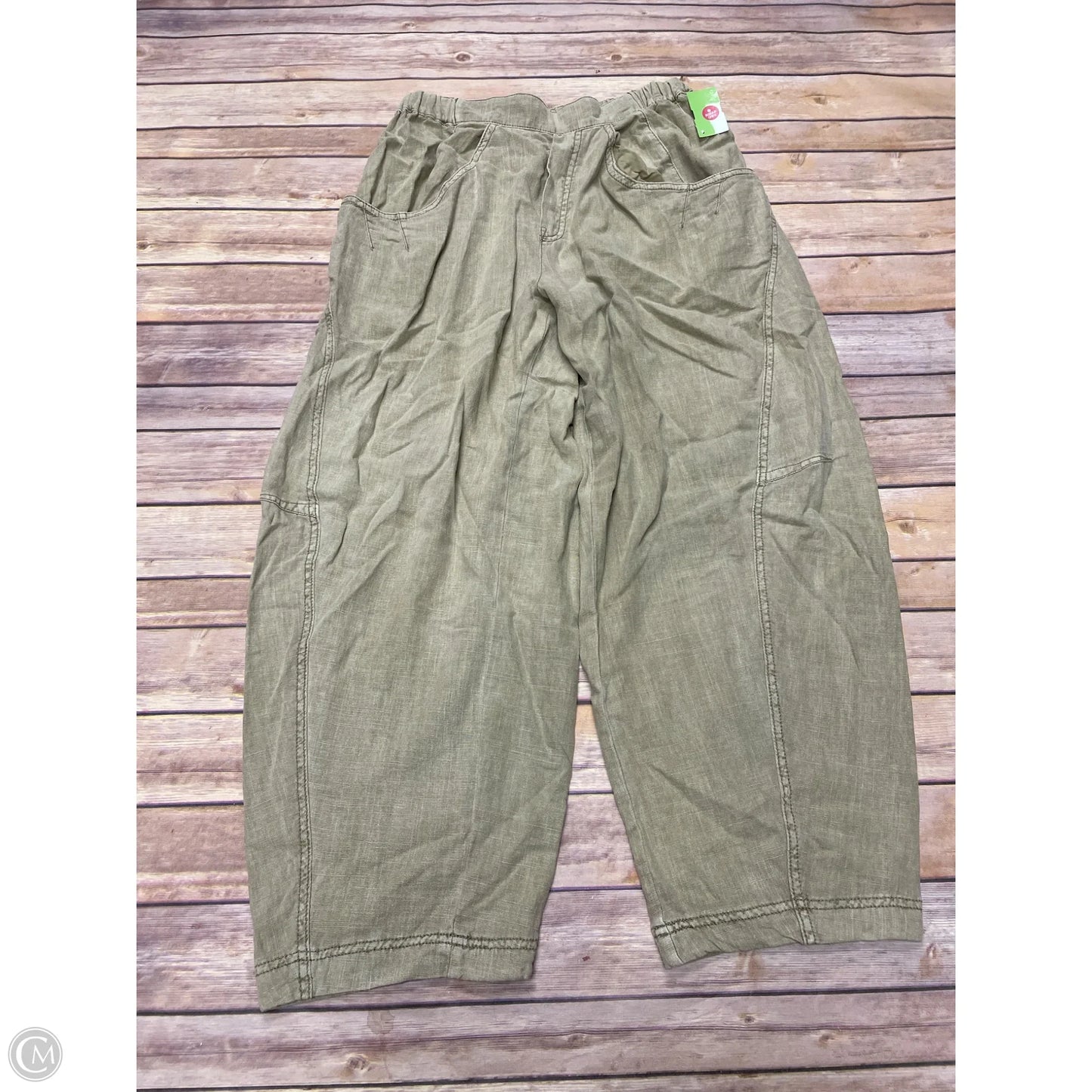 Pants Linen By Free People In Green, Size: Xs
