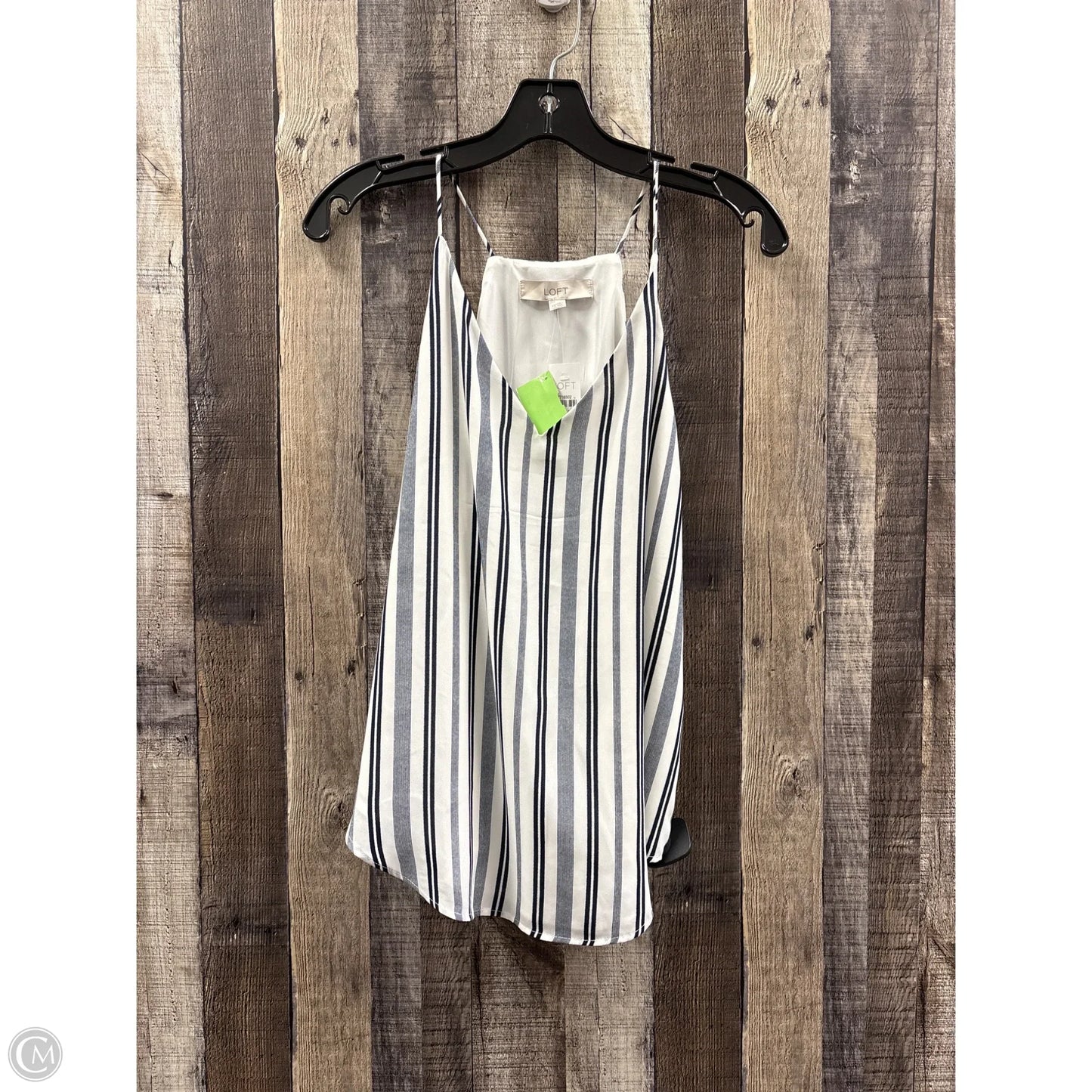 Top Sleeveless By Loft In Striped Pattern, Size: Xs