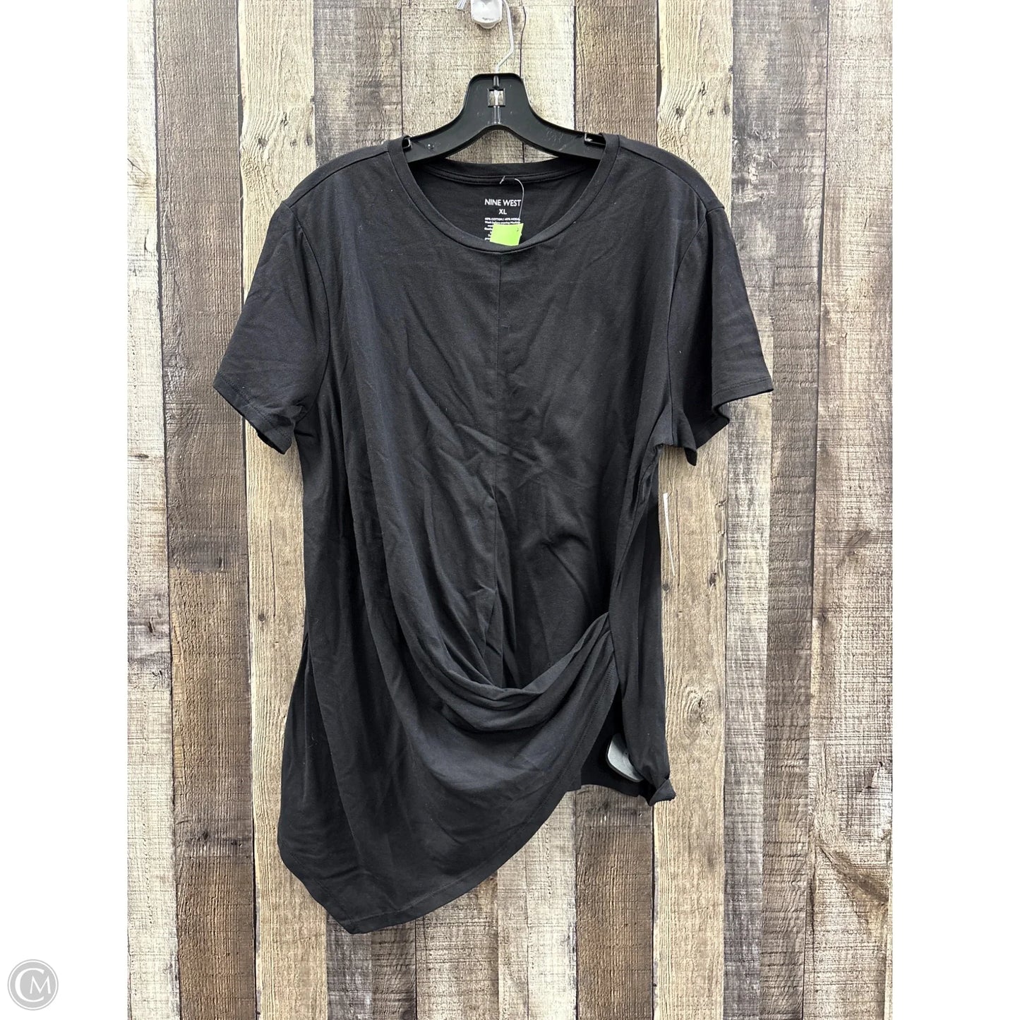 Top Short Sleeve By Nine West In Black, Size: Xl