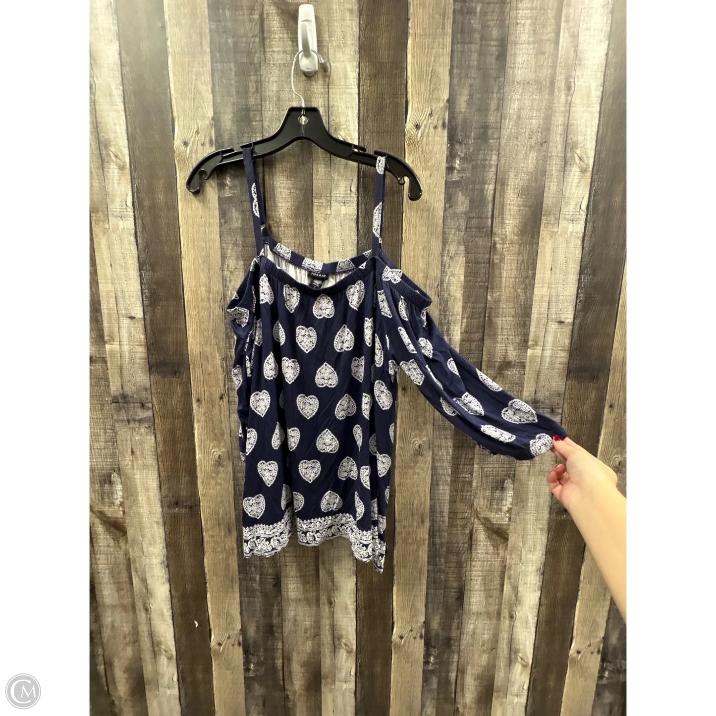 Top Short Sleeve By Torrid In Blue, Size: 1x