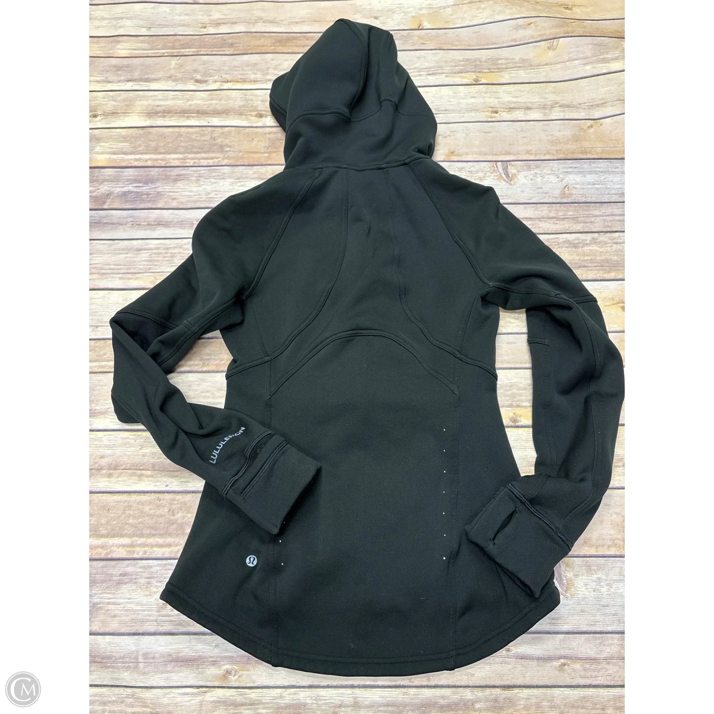 Athletic Jacket By Lululemon In Black, Size: 8