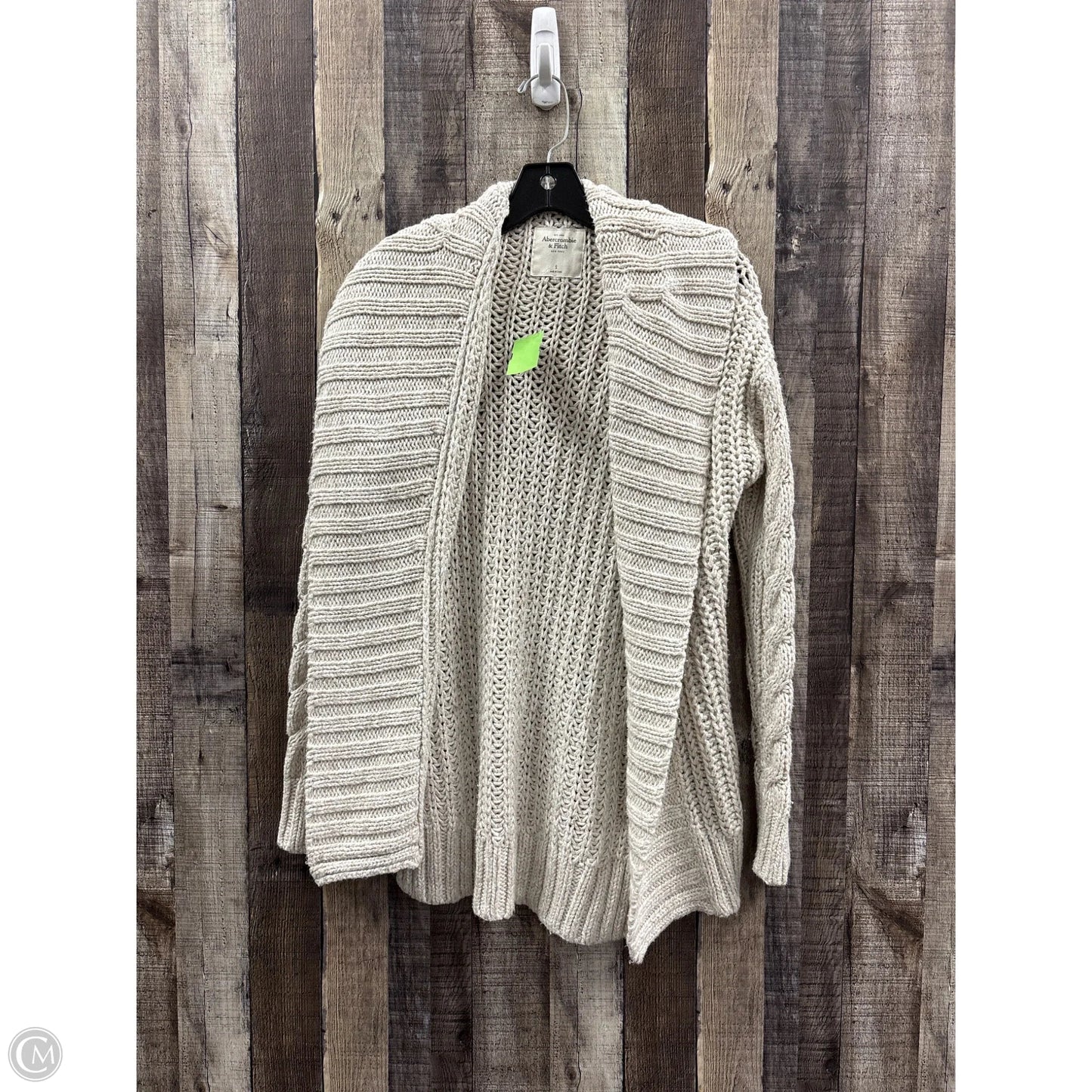 Sweater Cardigan By Abercrombie And Fitch In Tan, Size: S