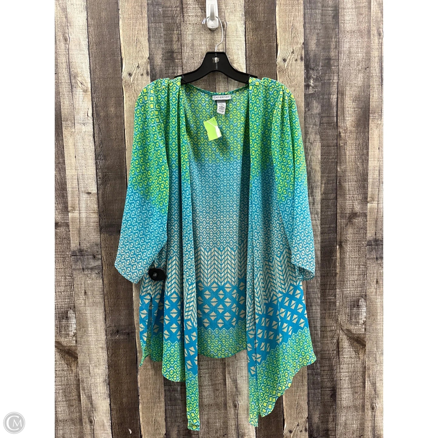 Kimono By Catherines In Blue & Green, Size: 2x