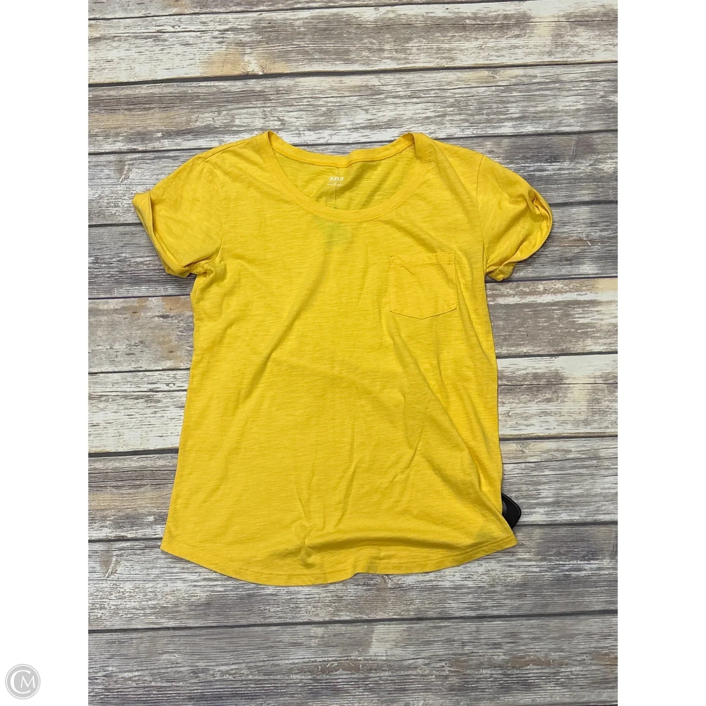 Top Short Sleeve By Ana In Yellow, Size: S