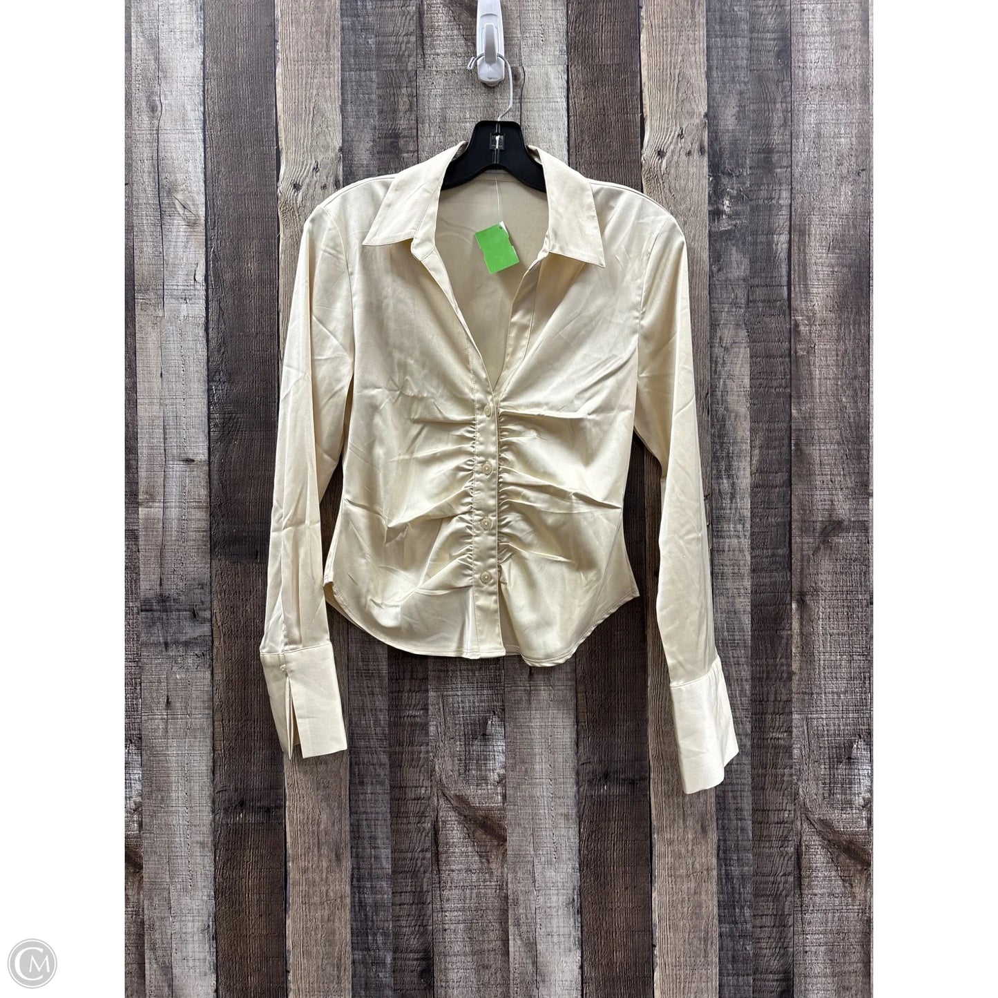 Top Long Sleeve By Abercrombie And Fitch In Gold, Size: S