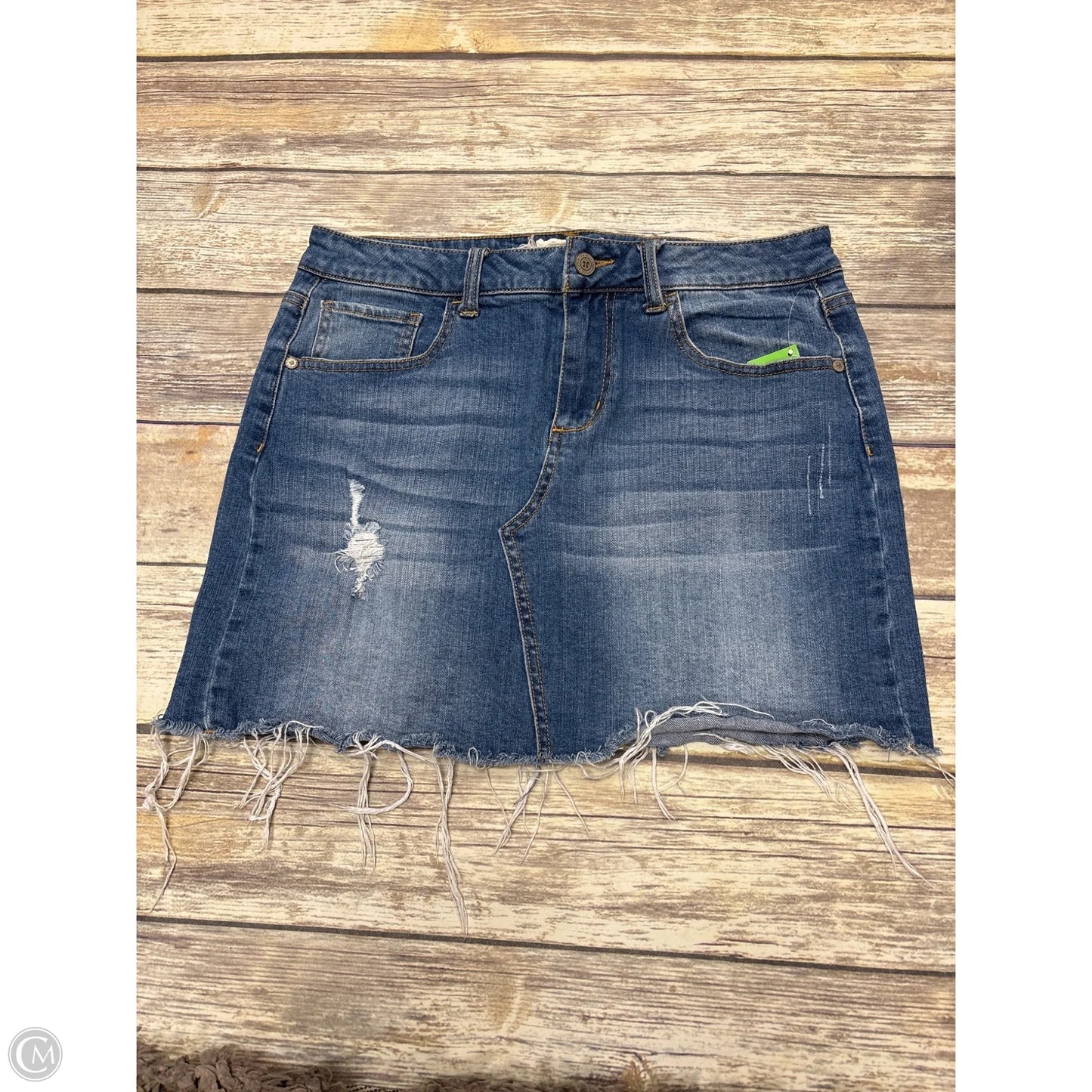 Skirt Mini & Short By Altard State In Blue Denim, Size: M