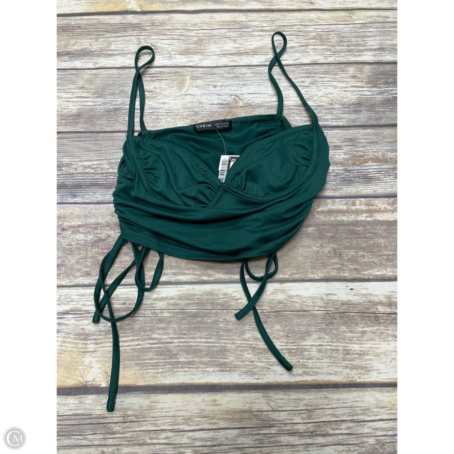 Top Sleeveless By Shein In Green, Size: M