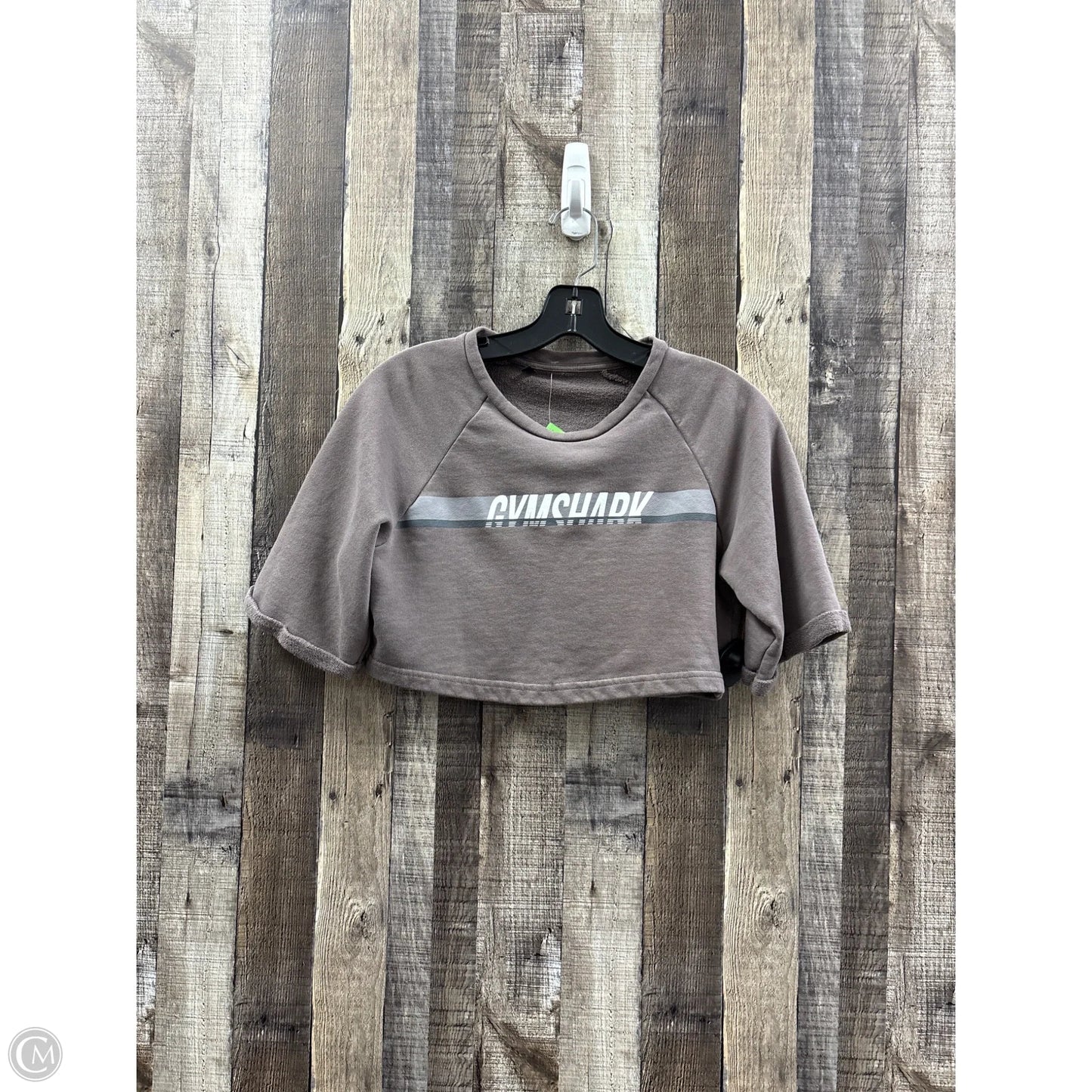 Athletic Top Short Sleeve By Gym Shark In Taupe, Size: S