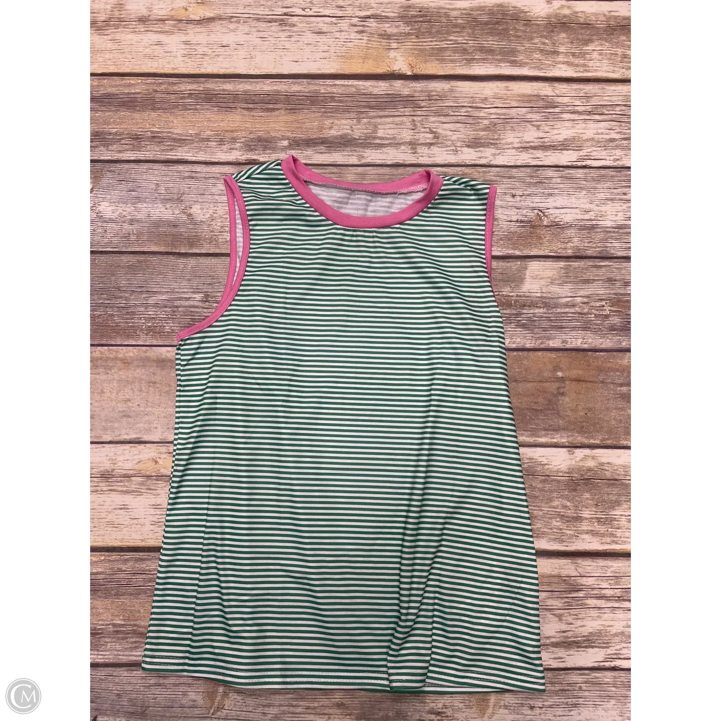 Top Sleeveless By Cmf In Striped Pattern, Size: Xs