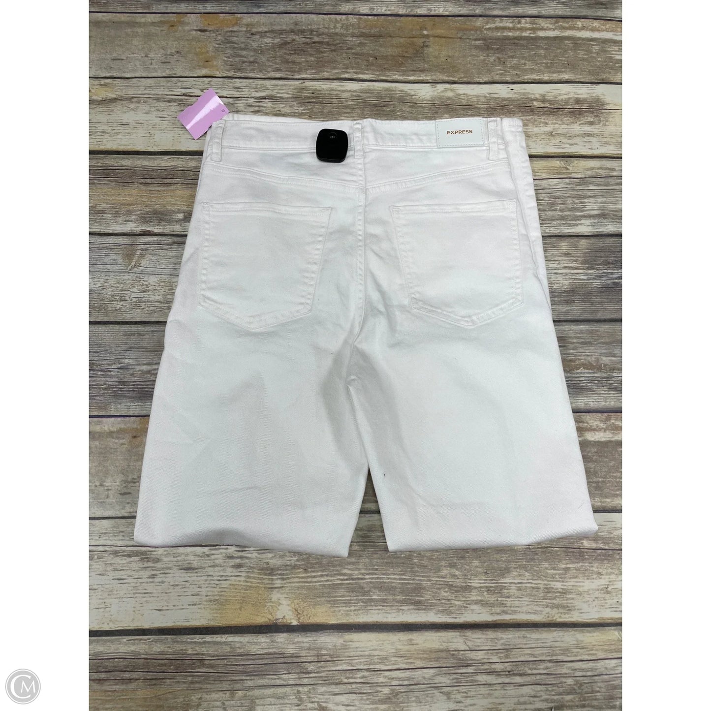 Jeans Straight By Express In White Denim, Size: 8