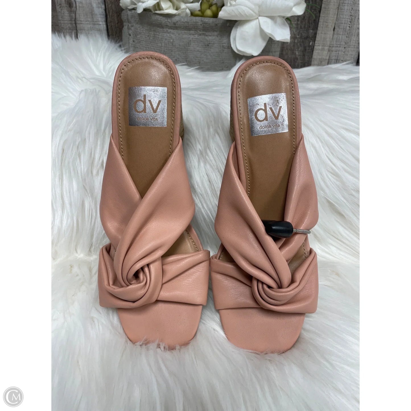 Sandals Heels Block By Dolce Vita In Peach, Size: 8