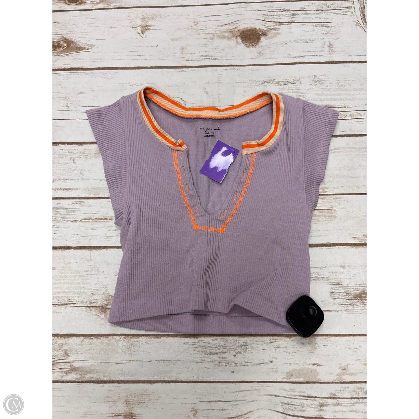 Top Short Sleeve By Out From Under In Purple, Size: Xs