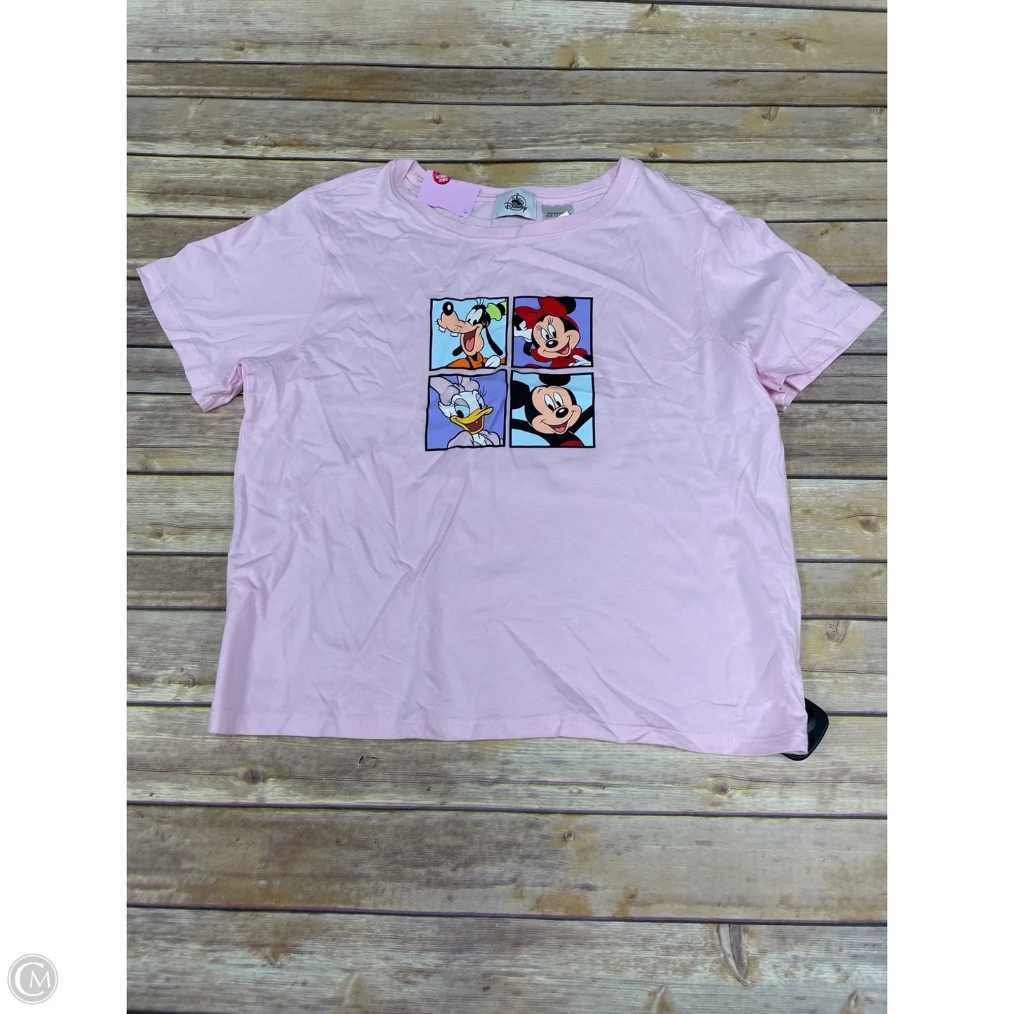 Top Short Sleeve By Disney In Pink, Size: M