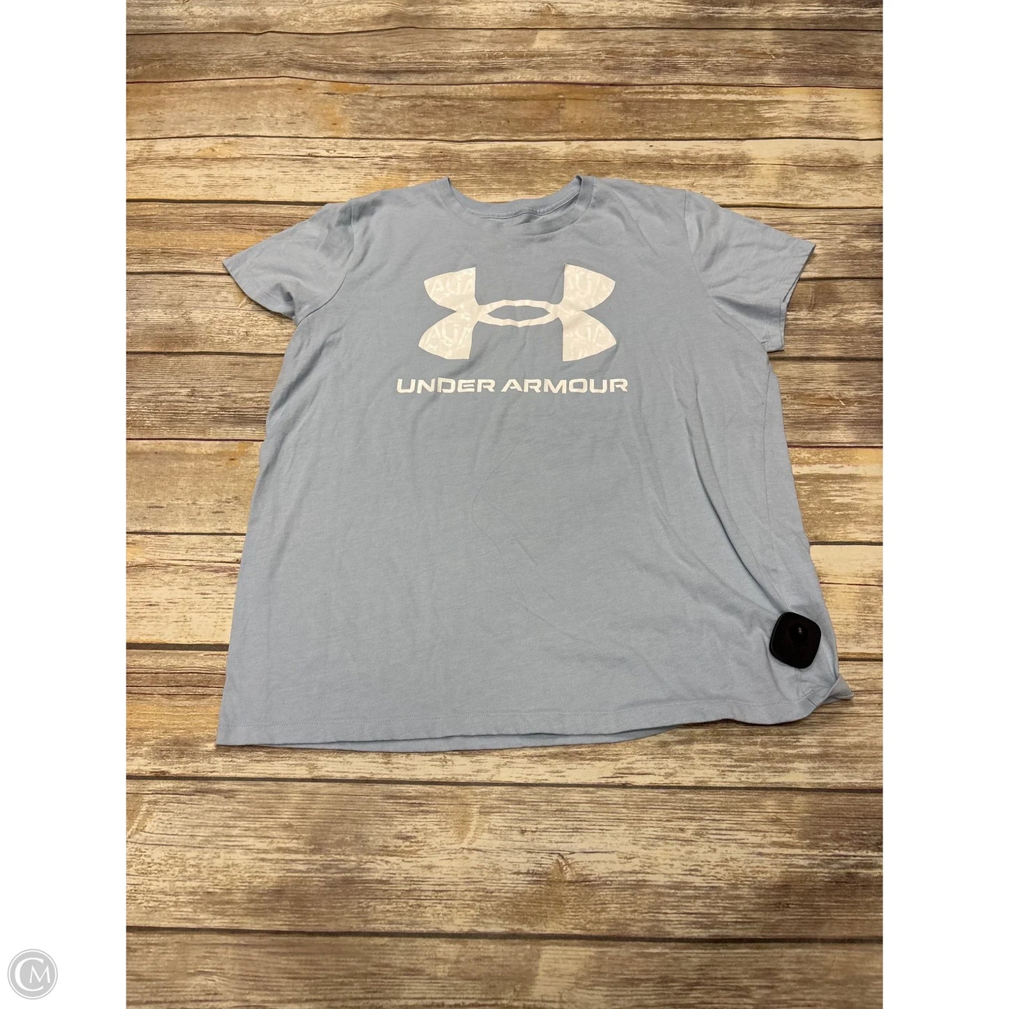 Athletic Top Short Sleeve By Under Armour In Blue, Size: Xl