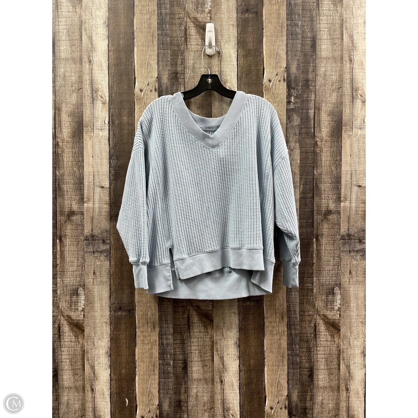 Top Long Sleeve By American Eagle In Blue, Size: Xs