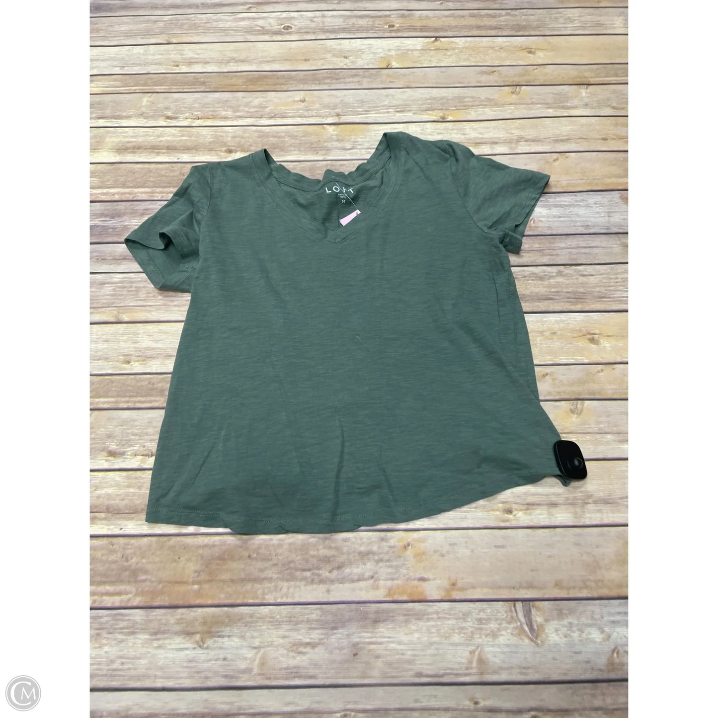 Top Short Sleeve By Loft In Green, Size: M