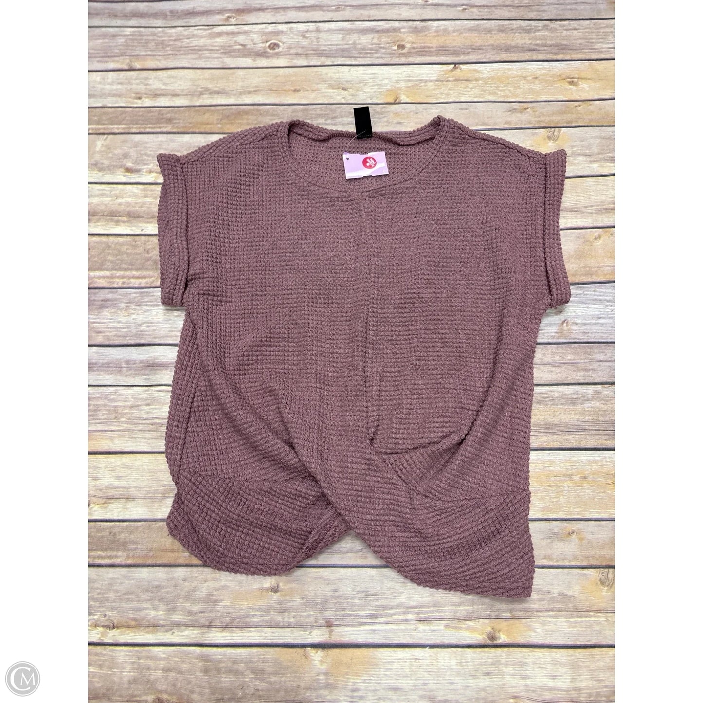 Top Short Sleeve By Shein In Mauve, Size: S