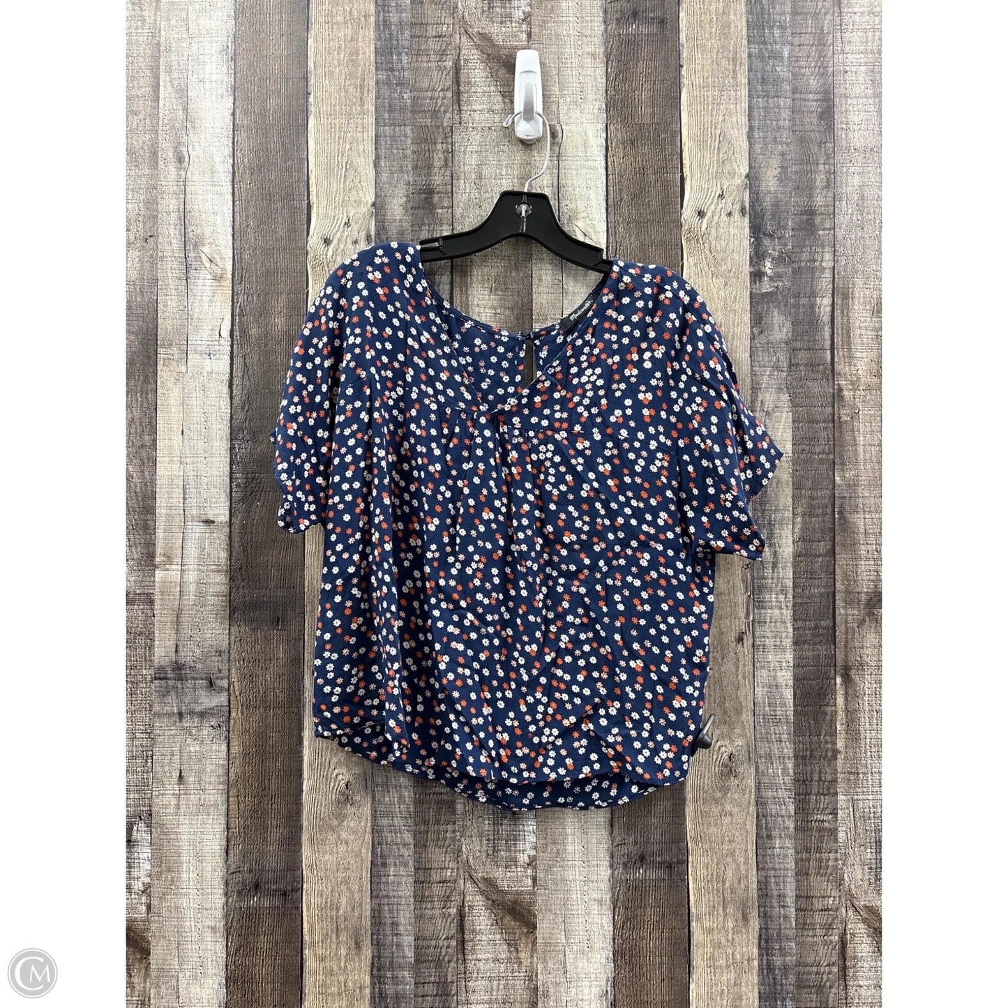 Top Short Sleeve By Madewell In Floral Print, Size: S