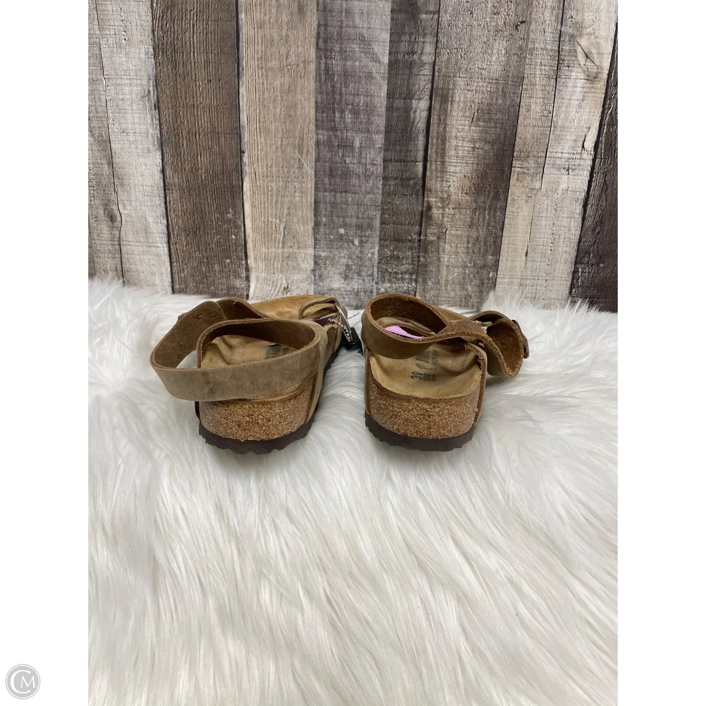 Sandals Flats By Birkenstock In Tan, Size: 8