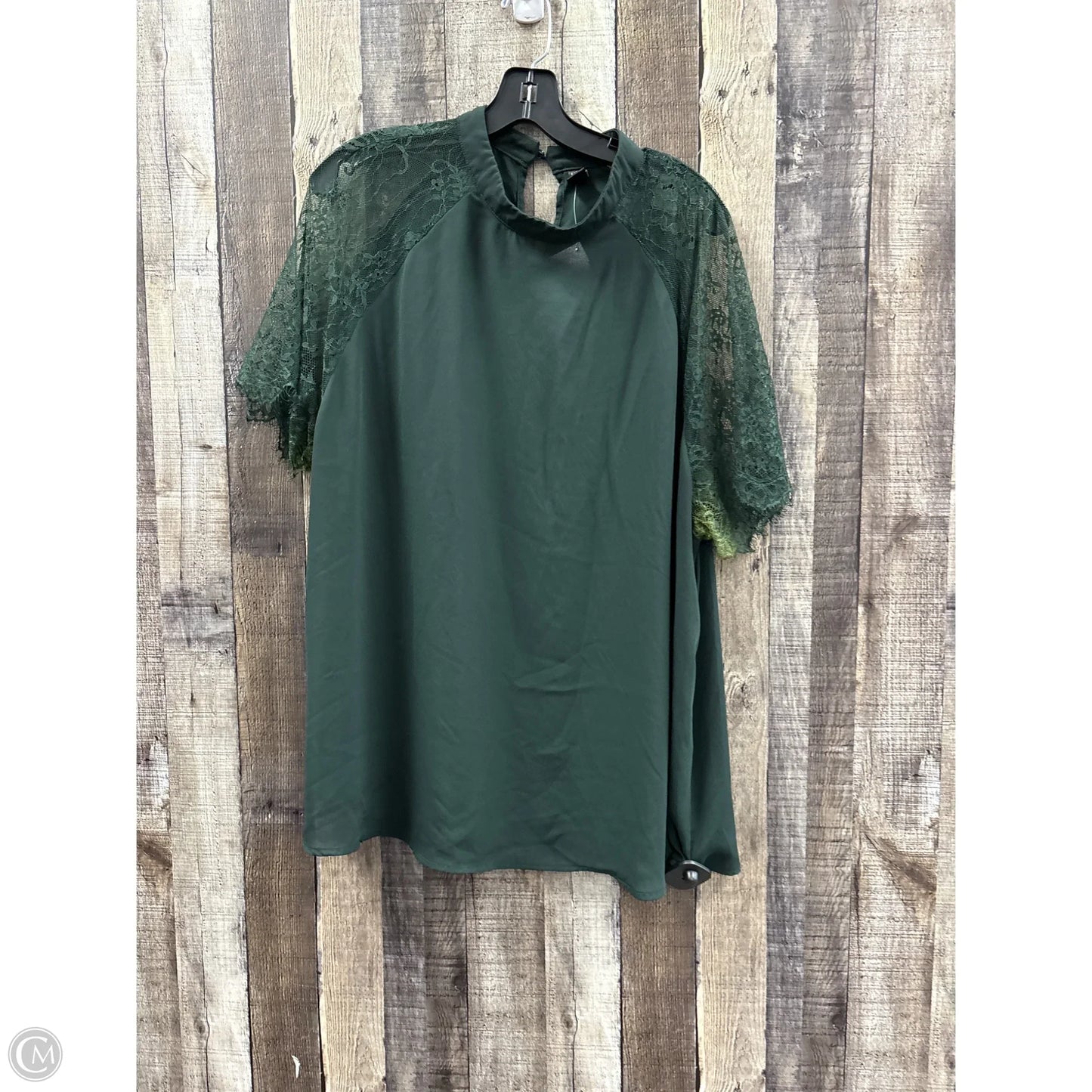 Top Short Sleeve By Emery Rose In Green, Size: 3x