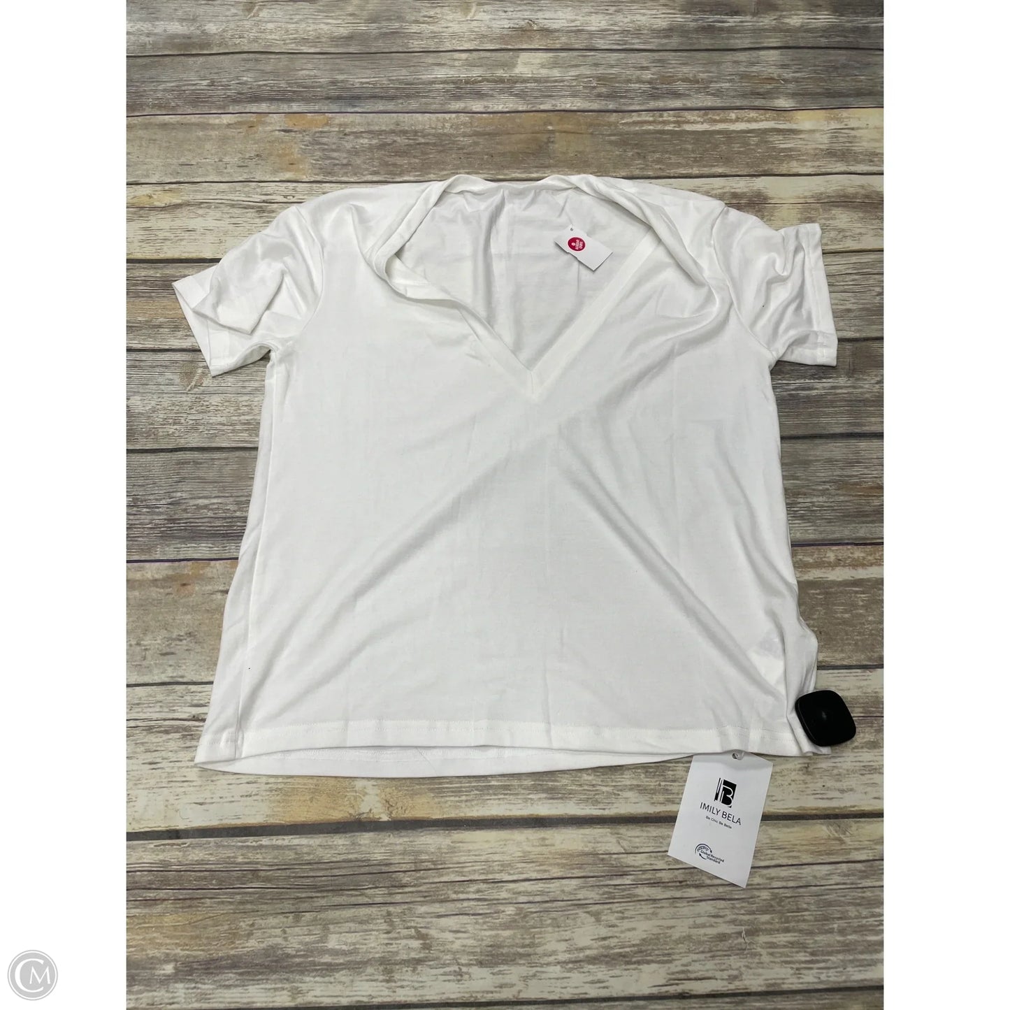 Top Short Sleeve By Cmf In White, Size: S