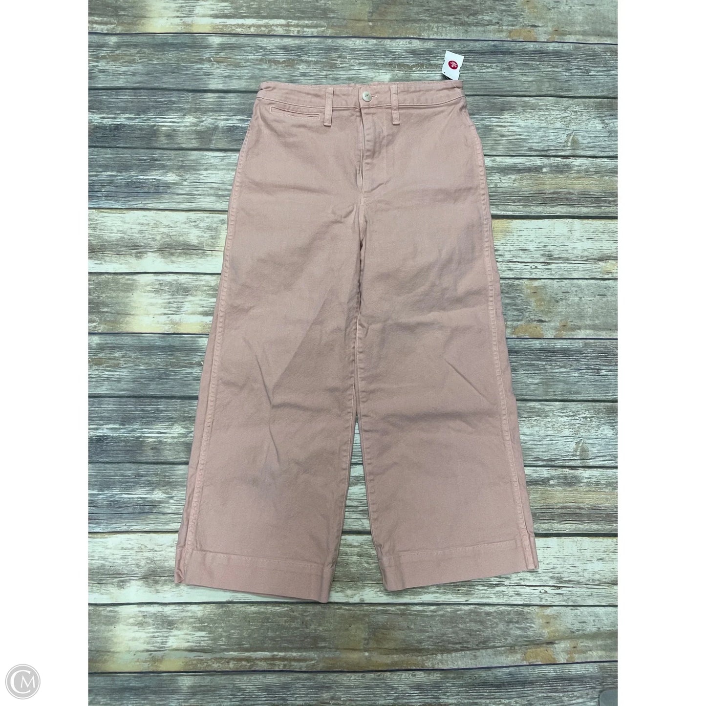 Jeans Cropped By Madewell In Pink Denim, Size: 4