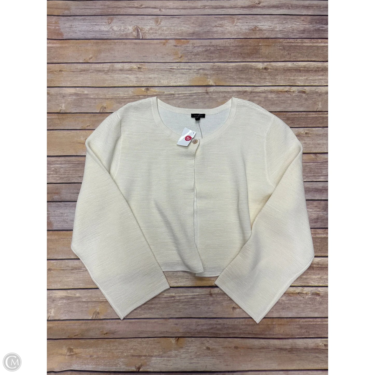 Sweater Cardigan By Talbots In Ivory, Size: Xl