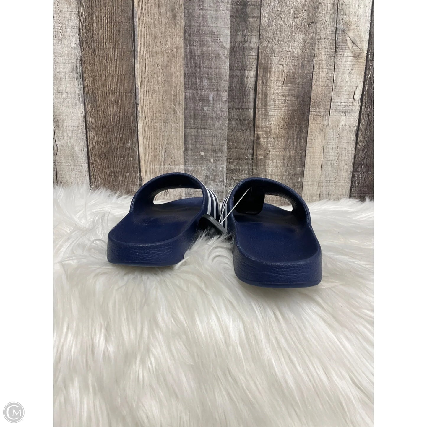 Sandals Flats By Adidas In Blue & White, Size: 5
