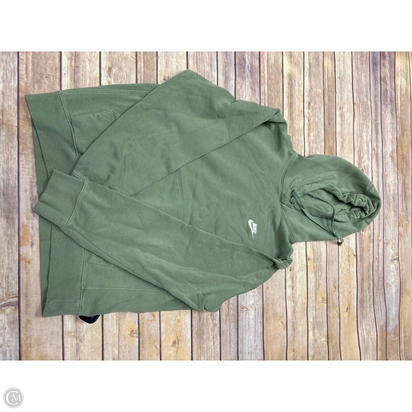 Sweatshirt Hoodie By Nike In Green, Size: S