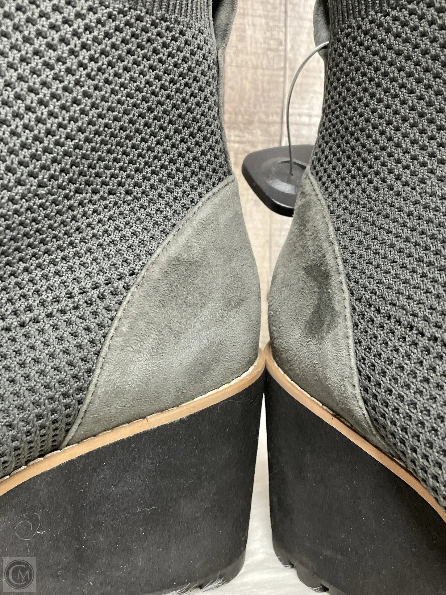 Boots Ankle Heels By Eileen Fisher In Grey, Size: 10