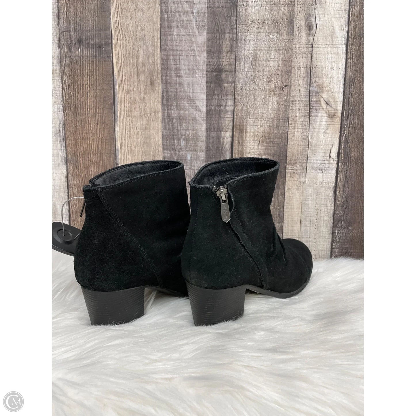 Boots Ankle Heels By Skechers In Black, Size: 7.5