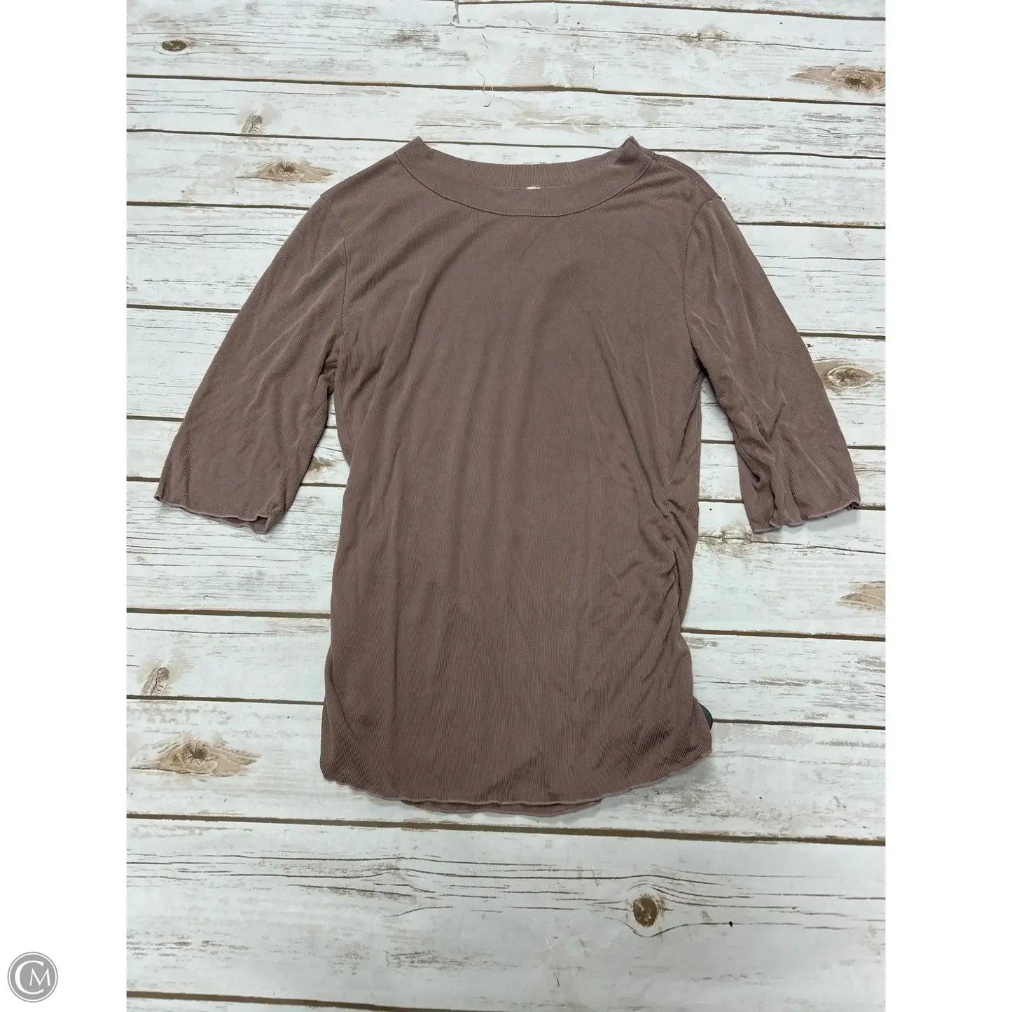 Top Short Sleeve By Free People In Tan, Size: L