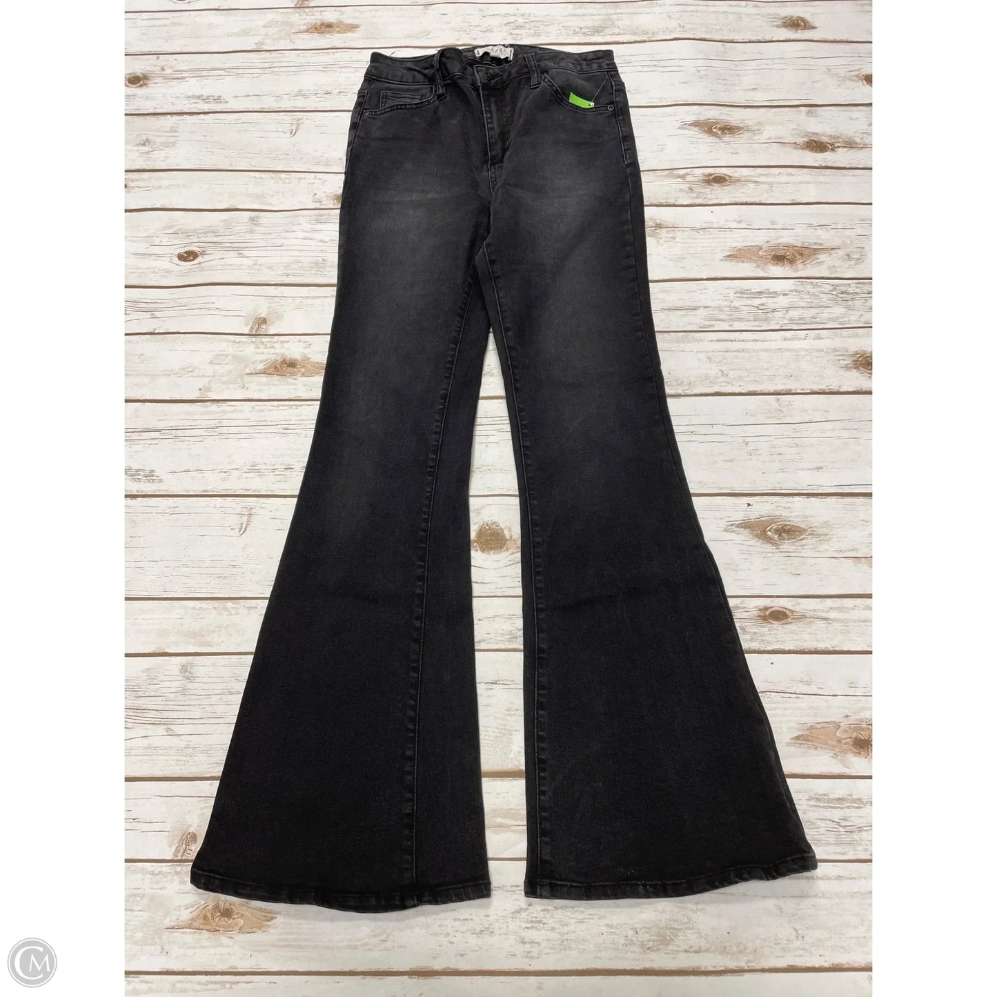 Jeans Flared By Harper In Black Denim, Size: 6