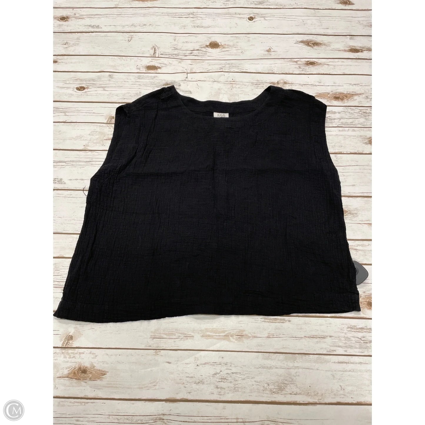 Top Sleeveless By Ana In Black, Size: Xl