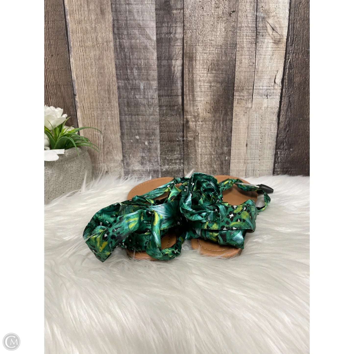 Sandals Flats By Thalia Sodi In Green, Size: 7