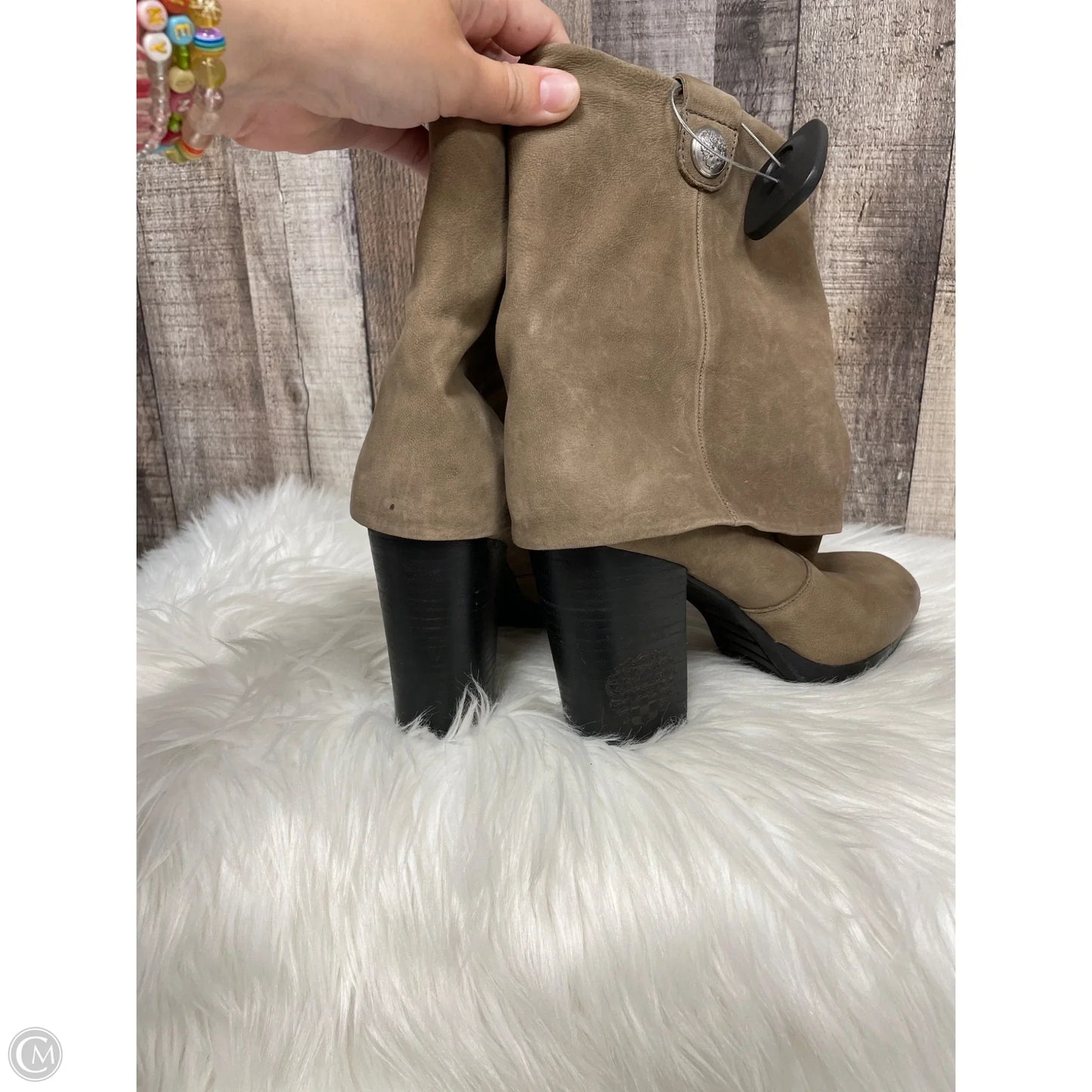 Boots Mid-calf Heels By Vince Camuto In Taupe, Size: 7