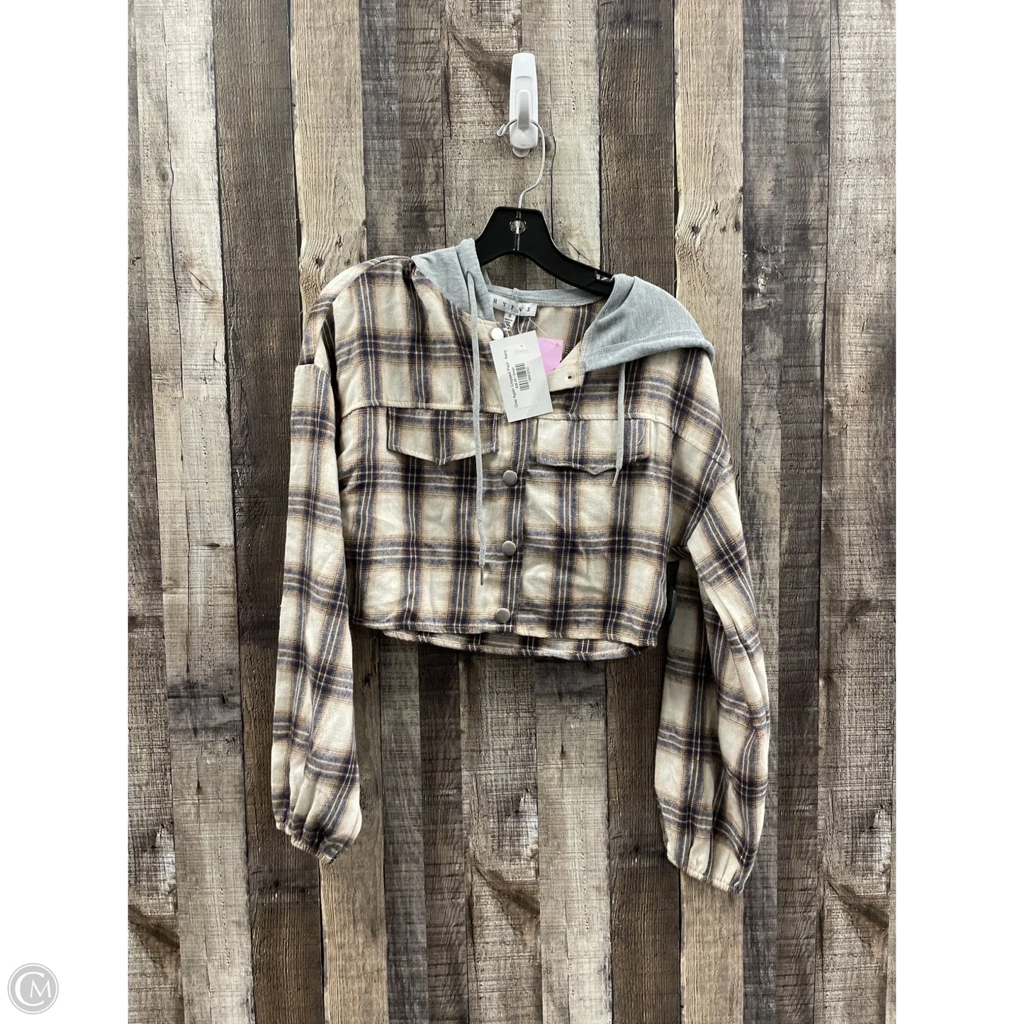 Top Long Sleeve By Hyfve In Plaid Pattern, Size: S