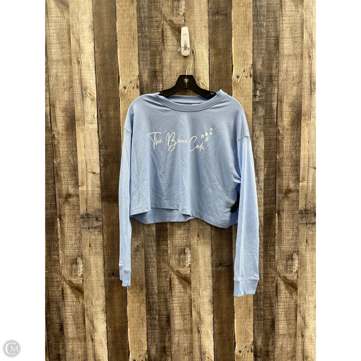 Athletic Top Long Sleeve Crewneck By Mono B In Blue, Size: L