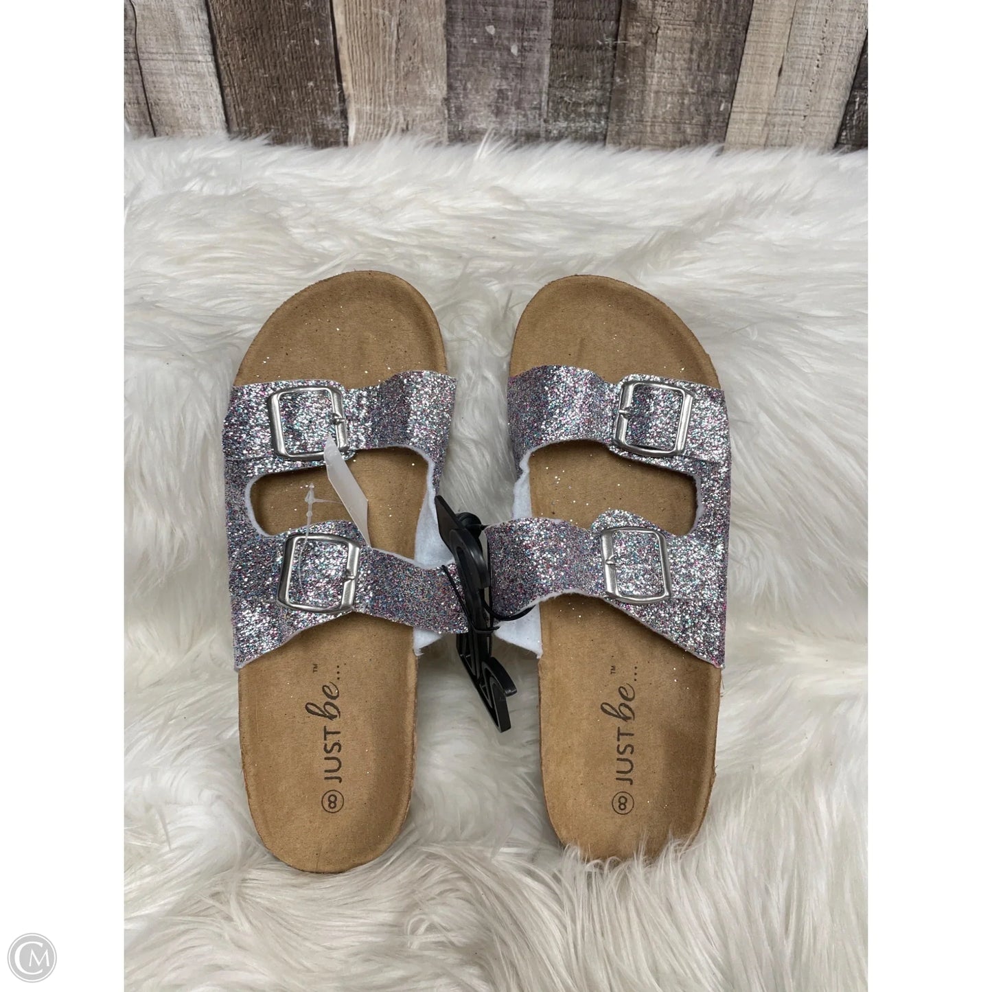 Sandals Flats By Just Be In Multi-colored, Size: 8