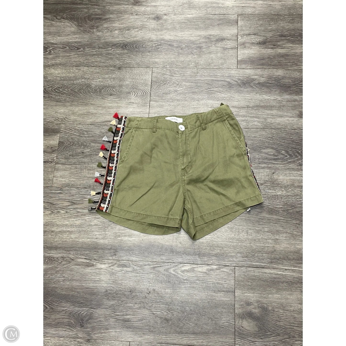 Shorts By Zara Women In Green, Size: 4