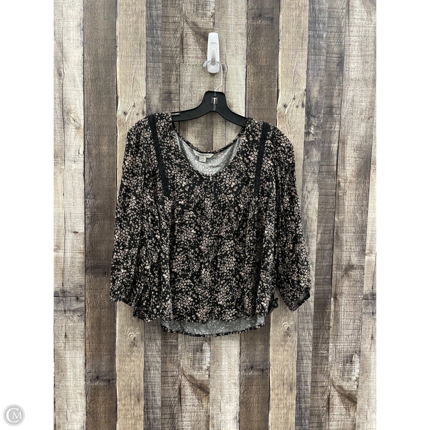 Top Long Sleeve By American Eagle In Multi-colored, Size: S