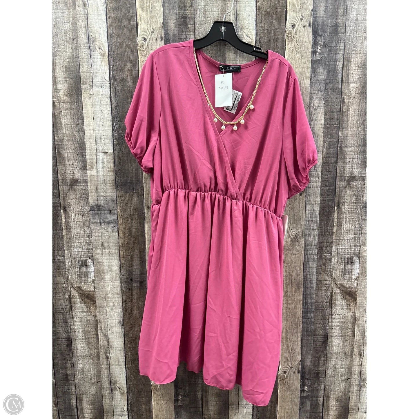 Dress Casual Short By Vibe In Mauve, Size: 3x