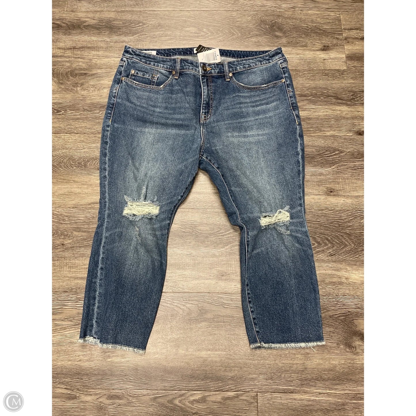 Jeans Straight By Torrid In Blue Denim, Size: 18