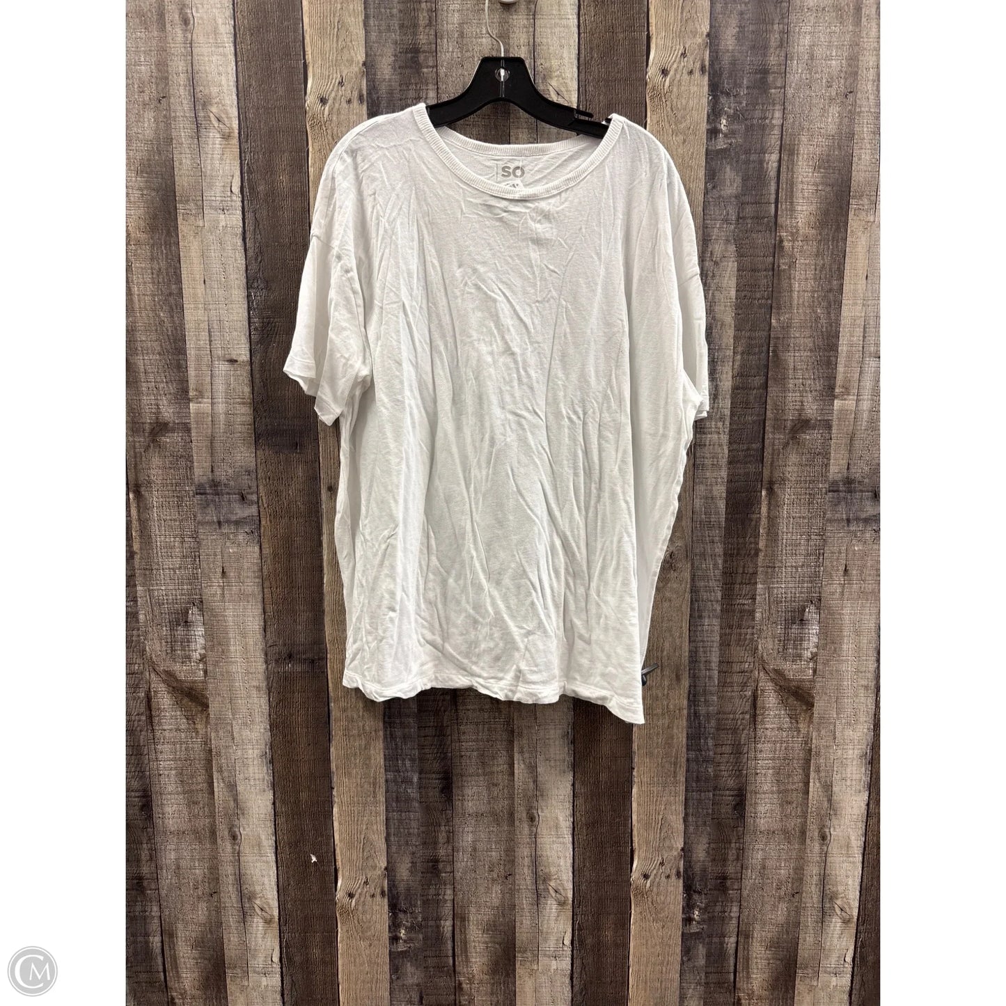 Top Short Sleeve By So In White, Size: Xl